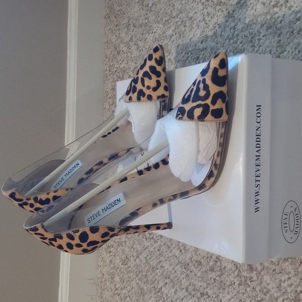 Steve Madden Malibu Leopard Heel Size 10 New